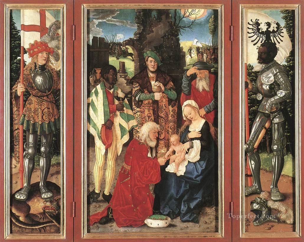 Adoración de los Magos pintor renacentista Hans Baldung Pintura al óleo